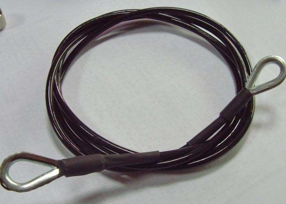 Corda de fio preta do Gym diâmetro exterior de 1/4 de polegada para o conjunto do equipamento do Gym