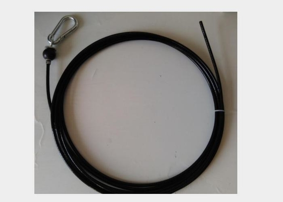 Corda de fio preta do Gym, cabo de aço revestido de nylon para clubes de aptidão comerciais