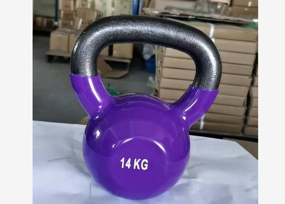 Vinil roxo Kettlebell dos acessórios 14kg do equipamento do Gym