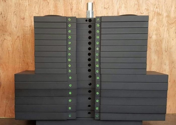 Black Gym Rectangular Weight Stack Single or Set of 2 for Intensity Workouts