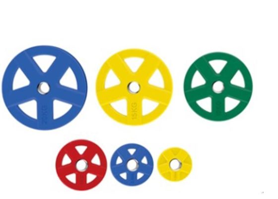 Placas de Levantamento de Peso com Baixo Ruído Versões Revestidas de Borracha Alta Resistência ao Impacto Placas Duráveis Projetadas para Ginásio de Alta Intensidade