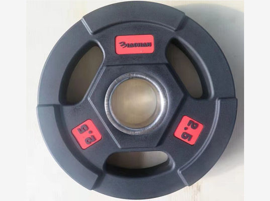 Peso da unidade 2,5 lb a 20 kg Placas de treinamento com peso Ferro durável Material de borracha com alça Ideal para equipamentos de treinamento de força em academia